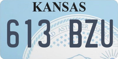 KS license plate 613BZU