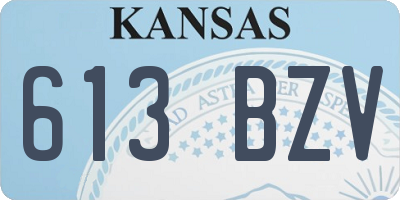 KS license plate 613BZV