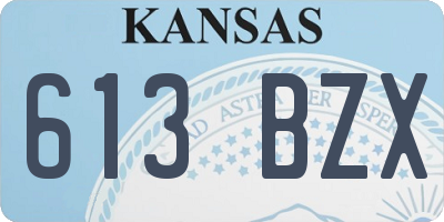 KS license plate 613BZX