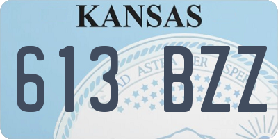 KS license plate 613BZZ