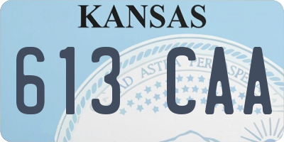 KS license plate 613CAA