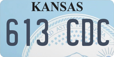 KS license plate 613CDC