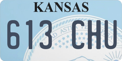 KS license plate 613CHU