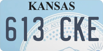 KS license plate 613CKE