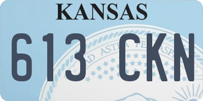 KS license plate 613CKN