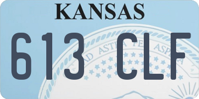 KS license plate 613CLF