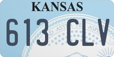 KS license plate 613CLV
