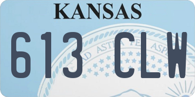 KS license plate 613CLW