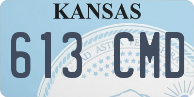 KS license plate 613CMD