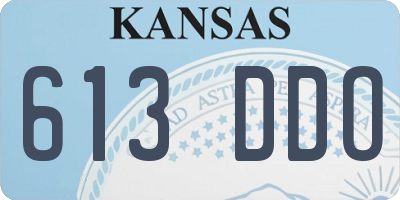KS license plate 613DDO