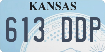 KS license plate 613DDP