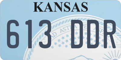 KS license plate 613DDR