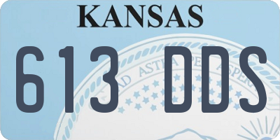 KS license plate 613DDS