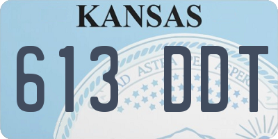 KS license plate 613DDT