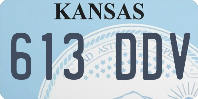 KS license plate 613DDV