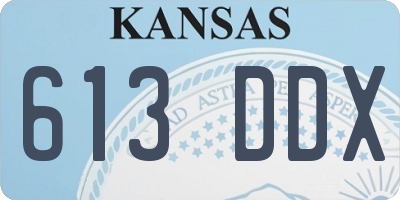 KS license plate 613DDX