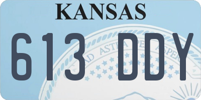 KS license plate 613DDY