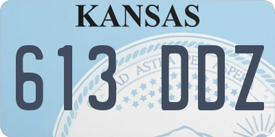 KS license plate 613DDZ
