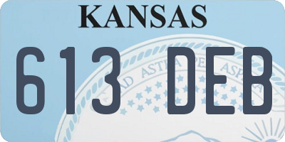 KS license plate 613DEB