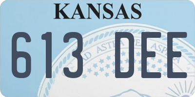 KS license plate 613DEE
