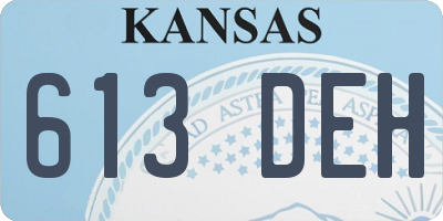 KS license plate 613DEH