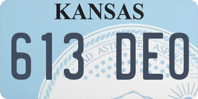 KS license plate 613DEO