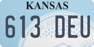 KS license plate 613DEU