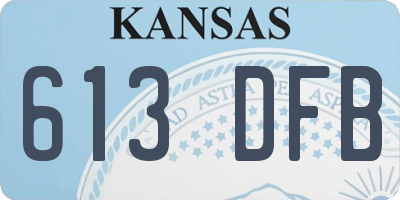 KS license plate 613DFB