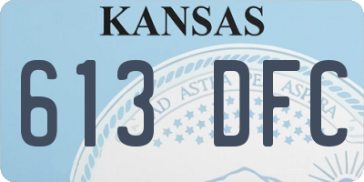 KS license plate 613DFC