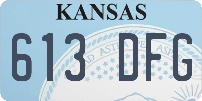 KS license plate 613DFG