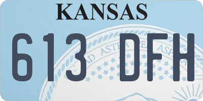 KS license plate 613DFH