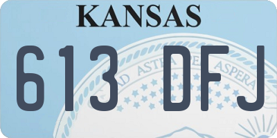 KS license plate 613DFJ
