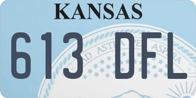 KS license plate 613DFL