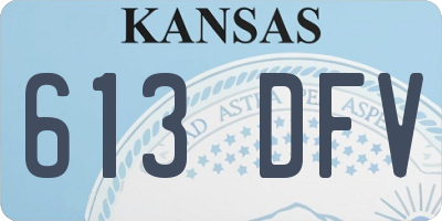 KS license plate 613DFV