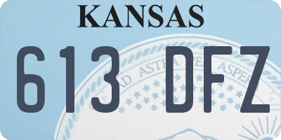 KS license plate 613DFZ