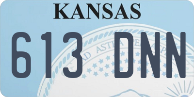 KS license plate 613DNN