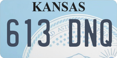 KS license plate 613DNQ