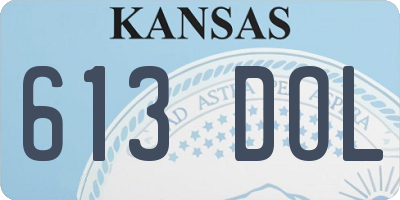 KS license plate 613DOL