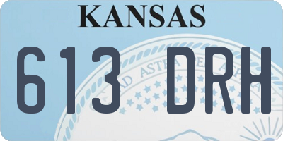 KS license plate 613DRH