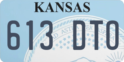 KS license plate 613DTO