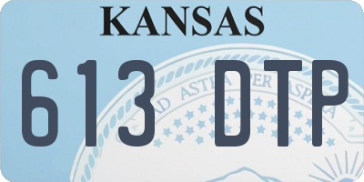 KS license plate 613DTP
