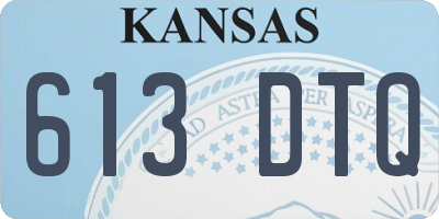 KS license plate 613DTQ