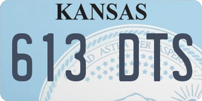KS license plate 613DTS