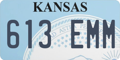 KS license plate 613EMM