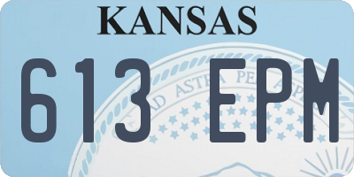 KS license plate 613EPM
