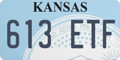 KS license plate 613ETF