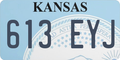 KS license plate 613EYJ
