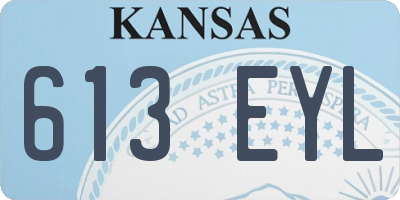 KS license plate 613EYL