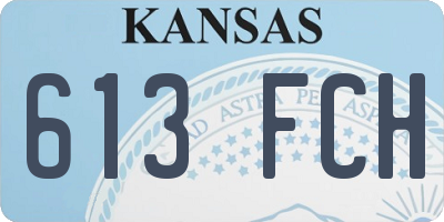 KS license plate 613FCH
