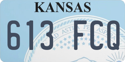 KS license plate 613FCQ
